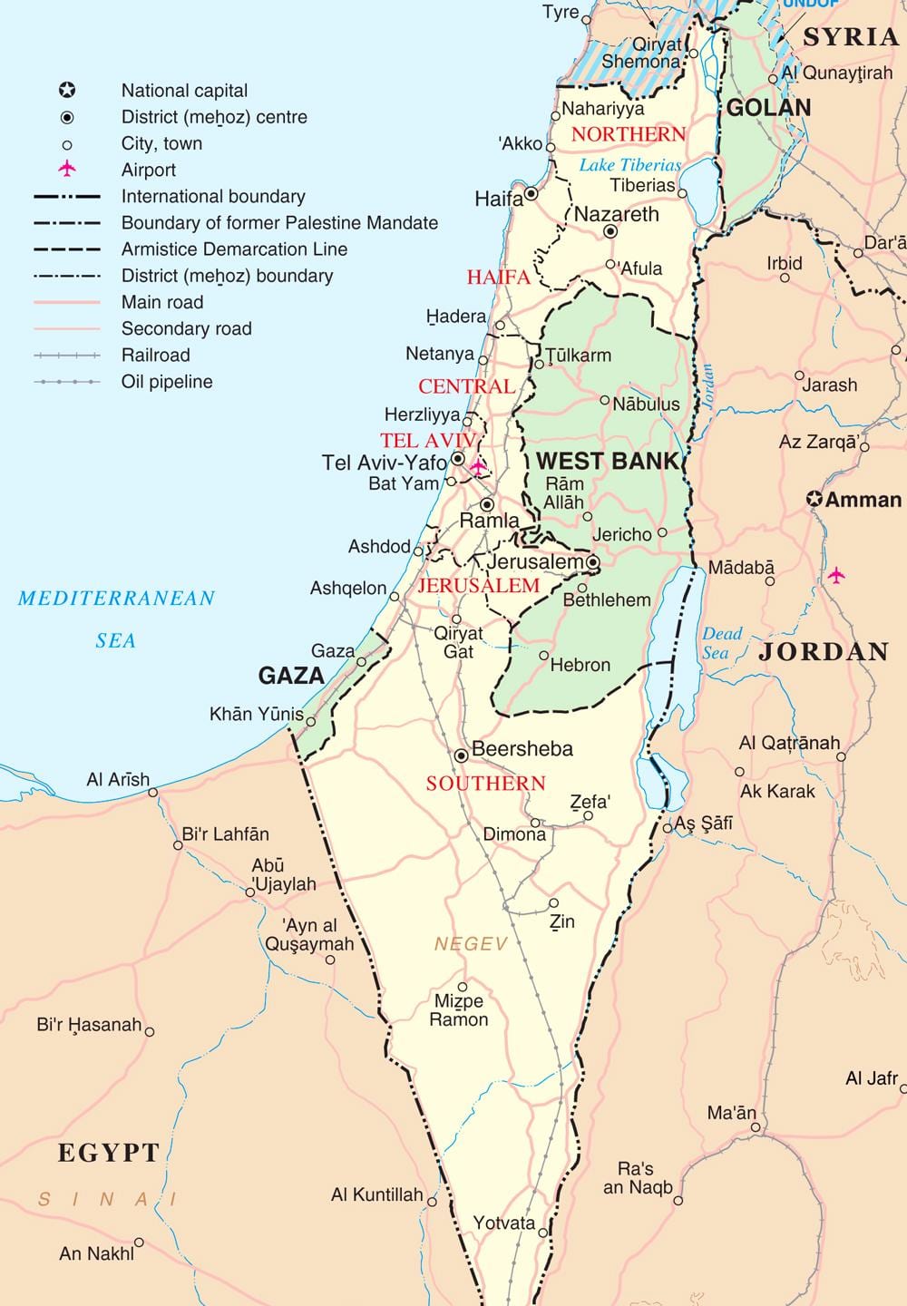 harta israelului turistice