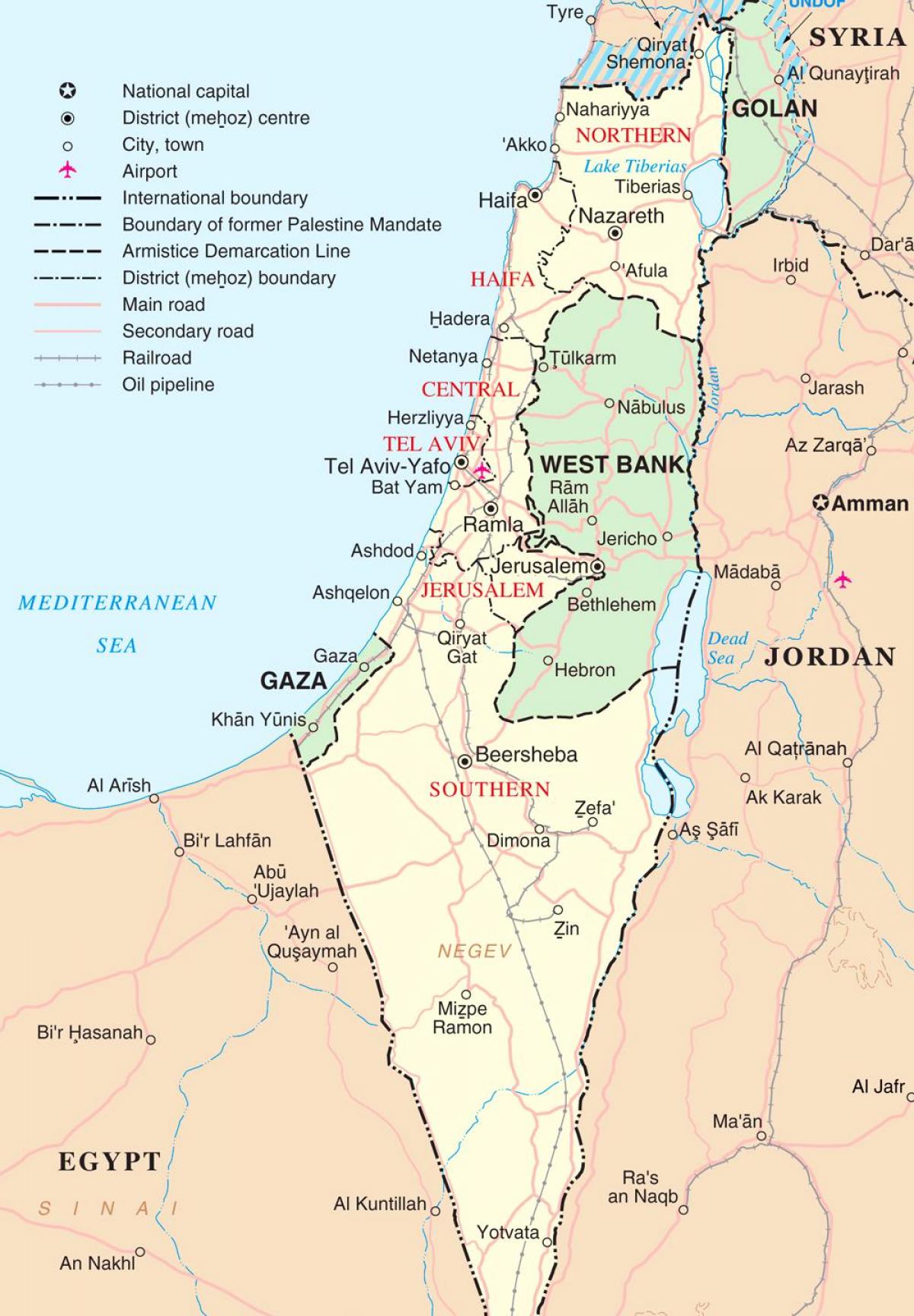 harta israelului turistice