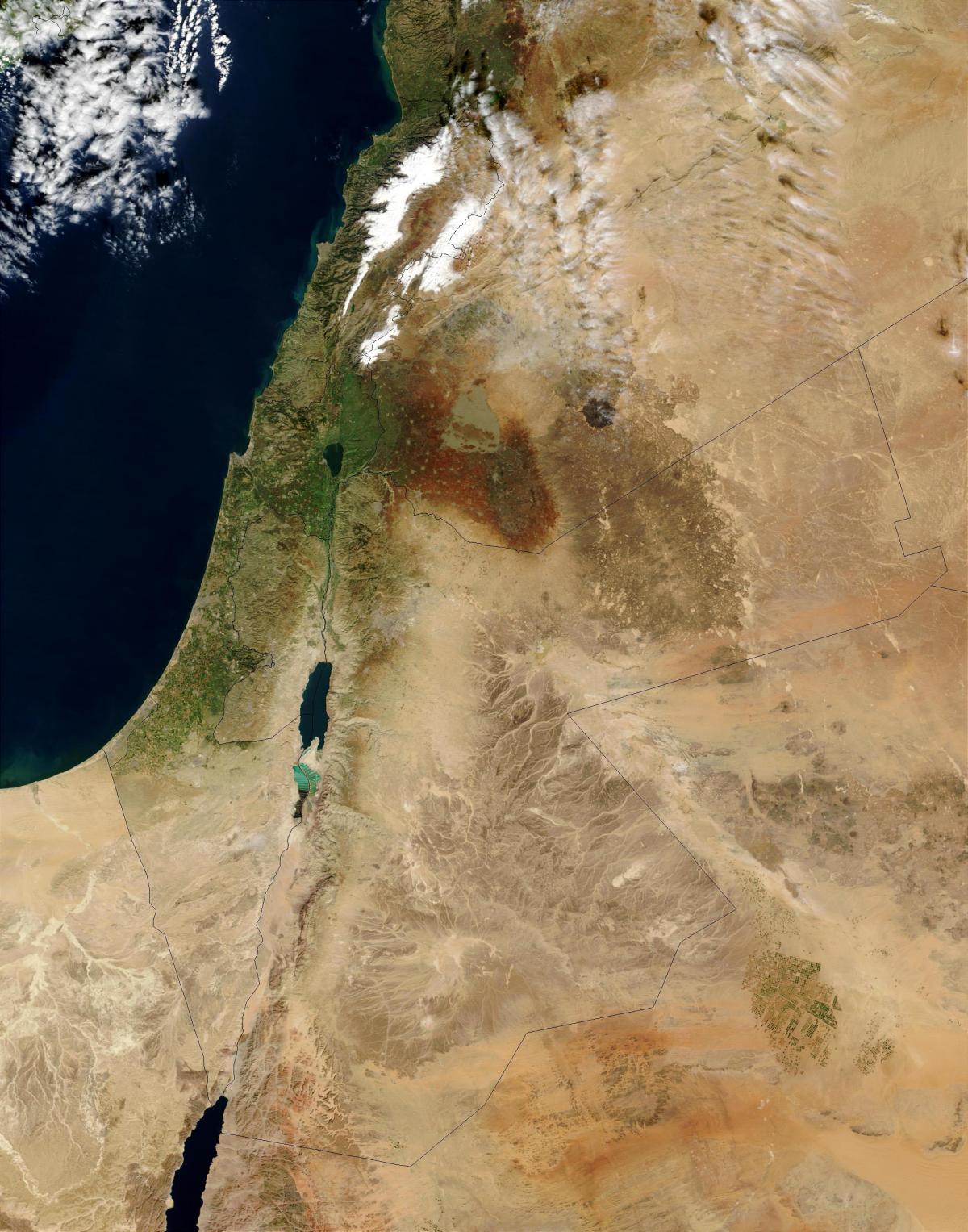 harta israelului prin satelit 