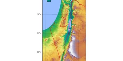 Harta israelului altitudine