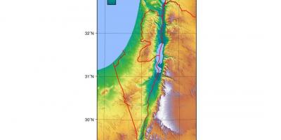 Harta israelului altitudine