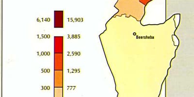 Harta israelului populației